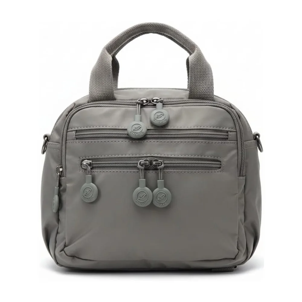 CARTERA - LONCHERA Y MOCHILA GRIS