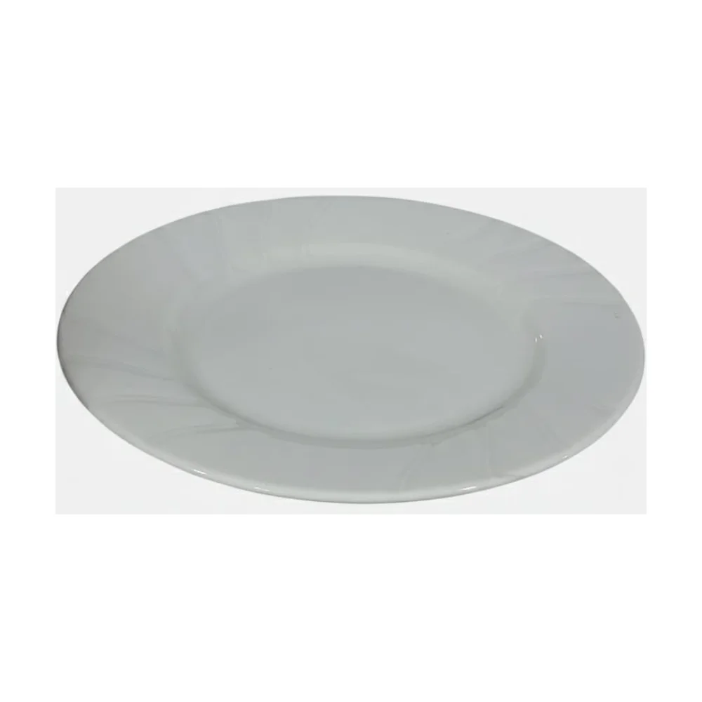 PLATO DE LOZA BLANCO C/RELIEVE