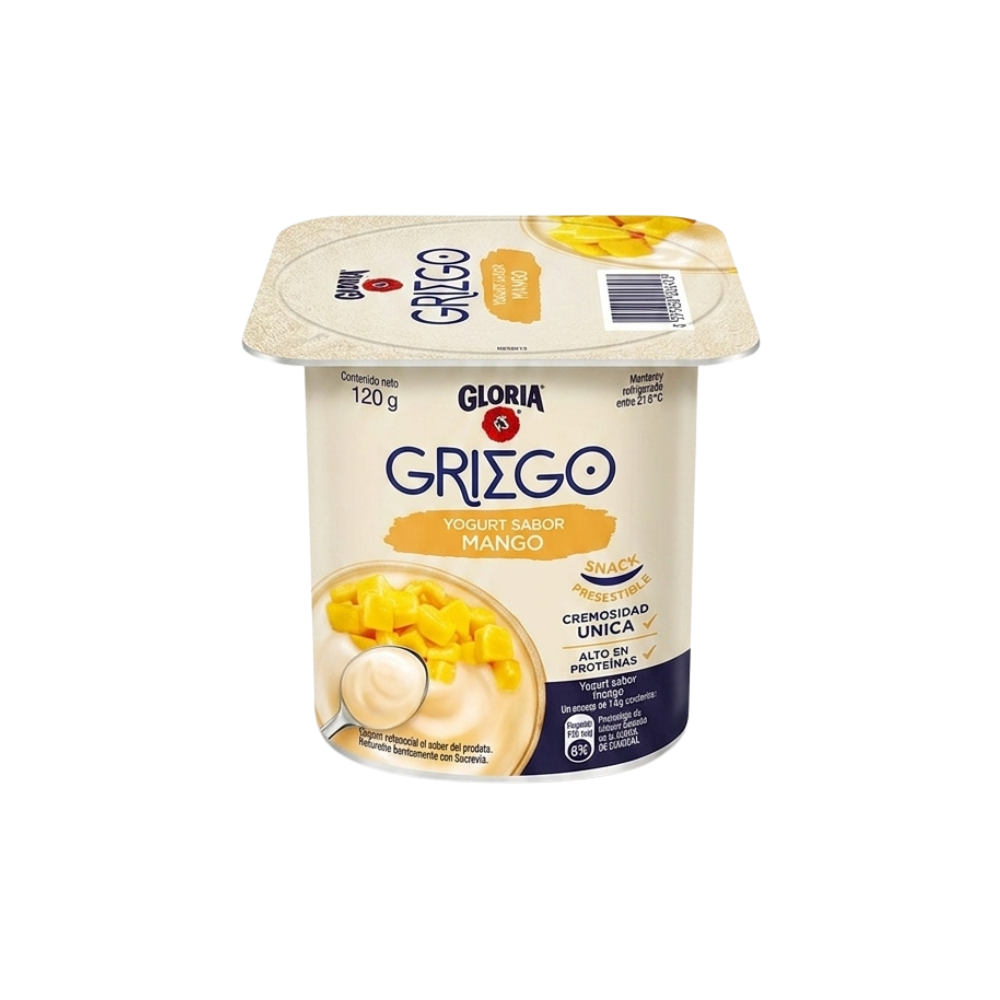 YOGURT GRIEGO SABOR MANGO GLORIA 120GR