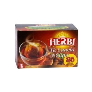 FILTRANTES TE, CANELA Y CLAVO HERBI DE 25 UNIDADES