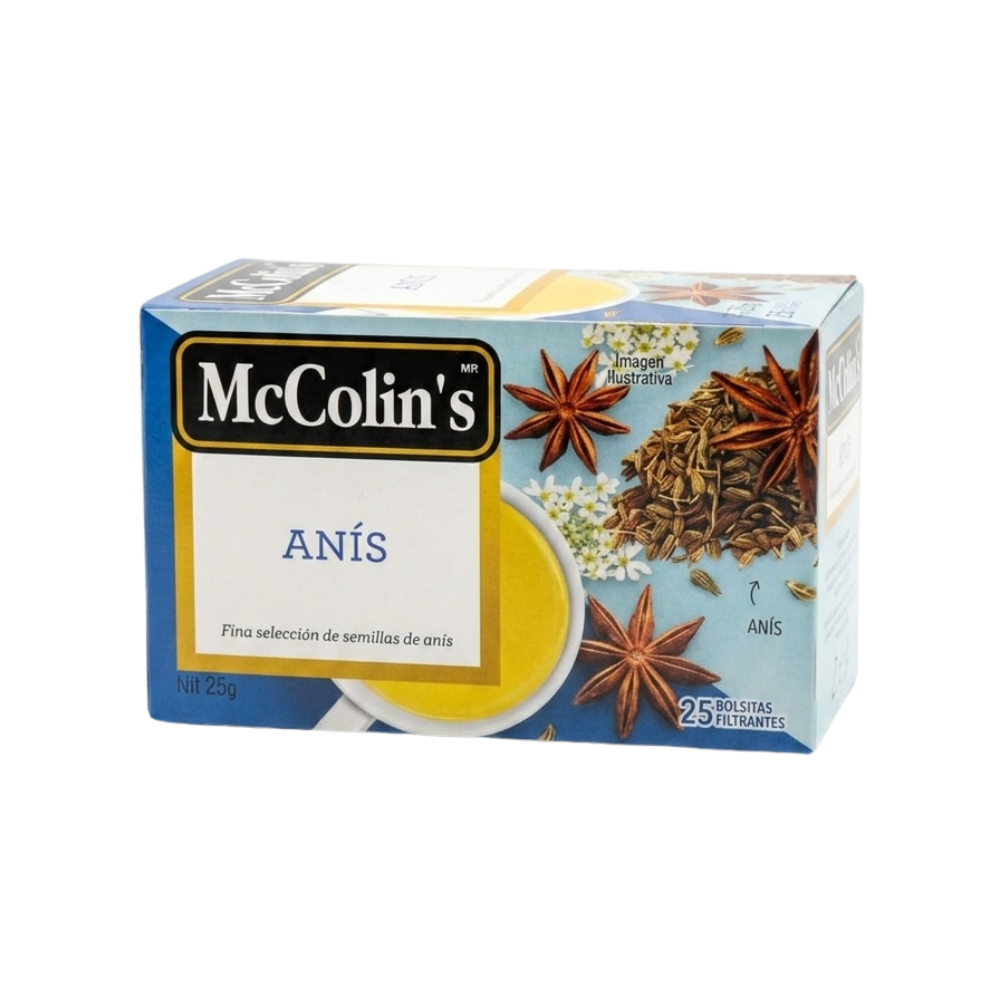 FILTRANTES ANIS MCCOLIN´S DE 25 UNIDADES