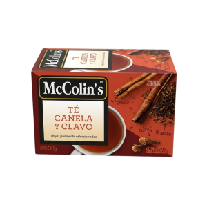 FILTRANTES TE, CANELA Y CLAVO MCCOLIN´S DE 25 UNIDADES