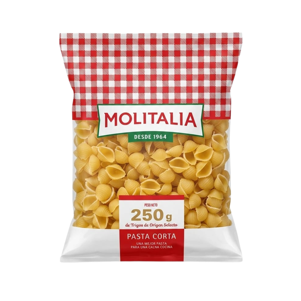 FIDEOS MOLITALIA CARACOL CHICO 250G