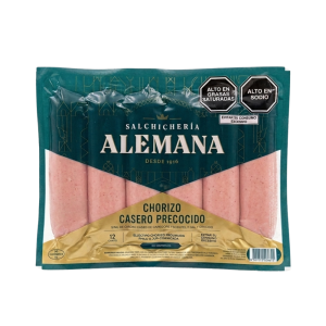 CHORIZO CASERO PRECOCIDO DE 12 UNIDADES ALEMANA 900GR