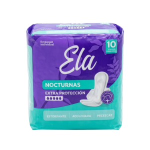 TOALLA HIGIENICA ELA NOCTURNAS DE 10 UNIDADES