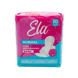 TOALLA HIGIENICA ELA NORMAL DE 10 UNIDADES