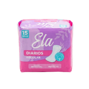 TOALLA HIGIENICA ELA PROTECTORES DIARIOS DE 15 UNIDADES
