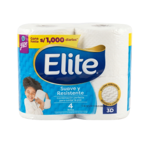 PAPEL ELITE CELESTE DE 4 ROLLOS