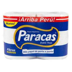 PAPEL PARACAS DOBLE HOJA DE 4 ROLLOS (AZUL)