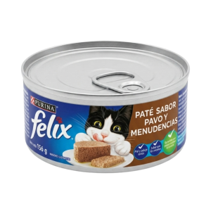 PATE SABOR PAVO Y MENUDENCIAS PURINA FELIX 156GR