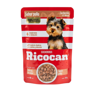 TROCITOS EN SALSA SABOR POLLO PARA CACHORROS RICOCAN 100GR