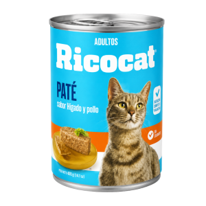 PATE SABOR HIGADO Y POLLO PARA ADULTOS RICOCAT 330GR