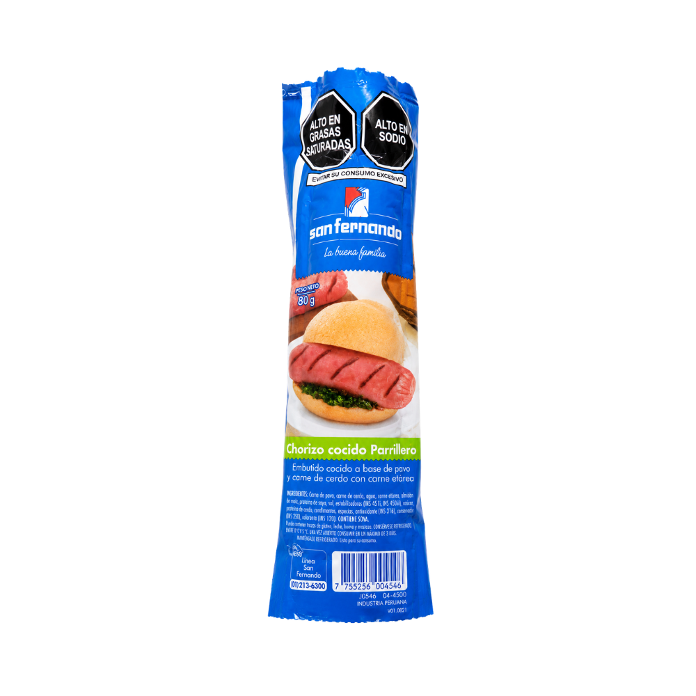 CHORIZO COCIDO PARRILLERO SAN FERNANDO 80GR