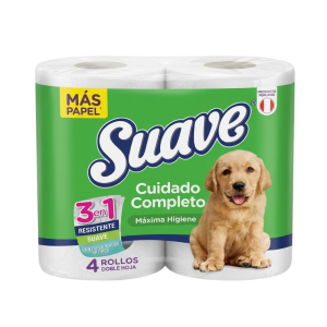 PAPEL SUAVE VERDE DE 4 ROLLOS